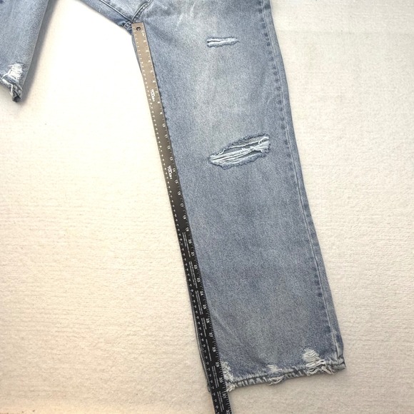 Vanilla Star Jean Womens 90s Skater Sz 13 Blue Distressed Denim Wide Leg grunge - Picture 2 of 11